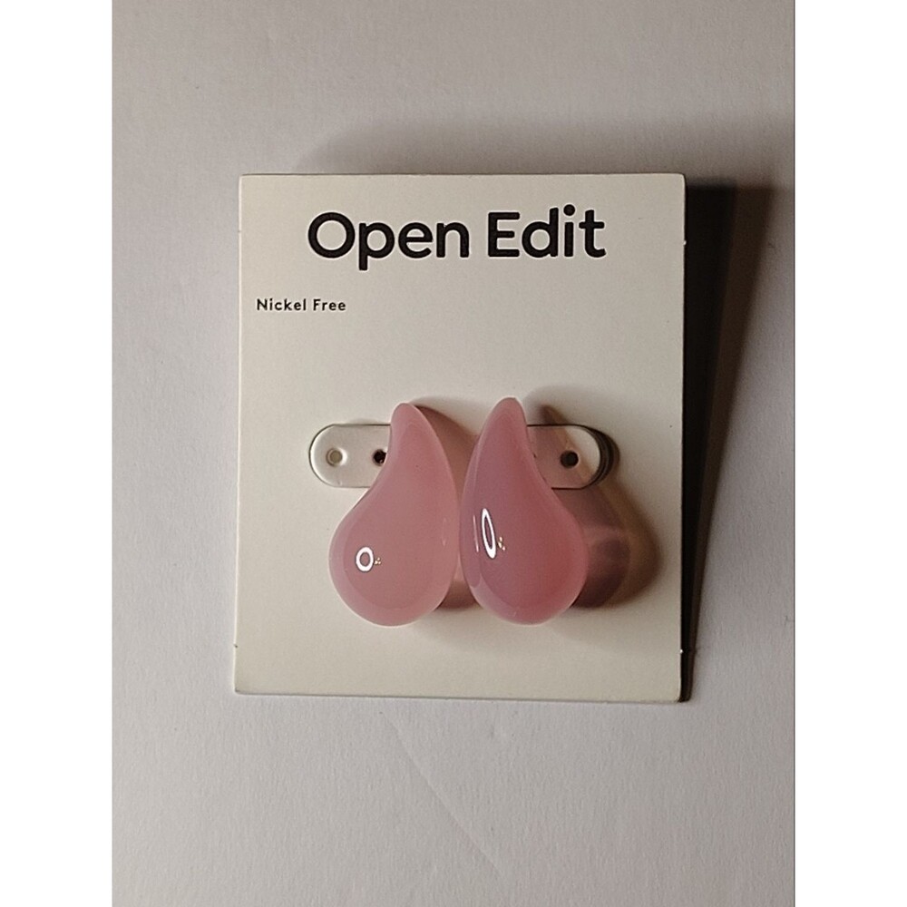 Open Edit Pink Teardrop Drop Earrings